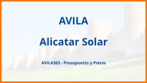 Alicatar Solar en Avila