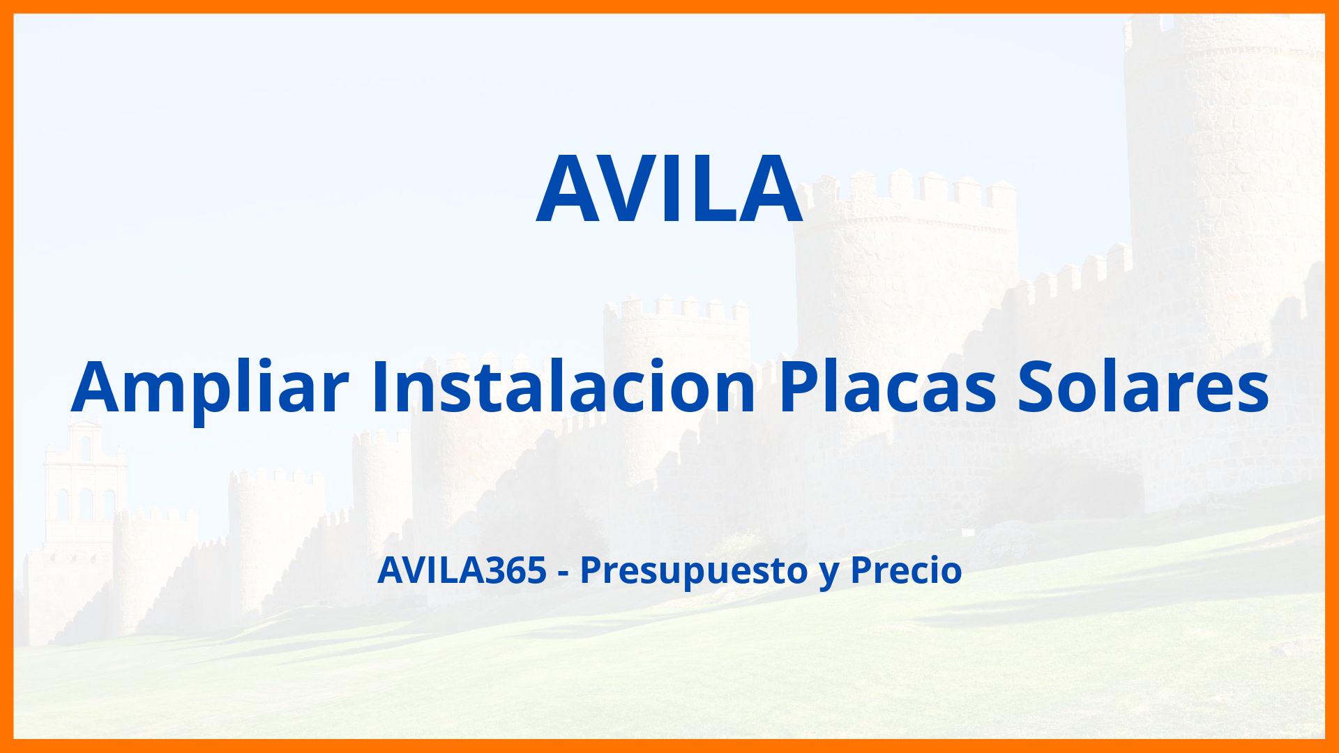 Ampliar Instalacion Placas Solares