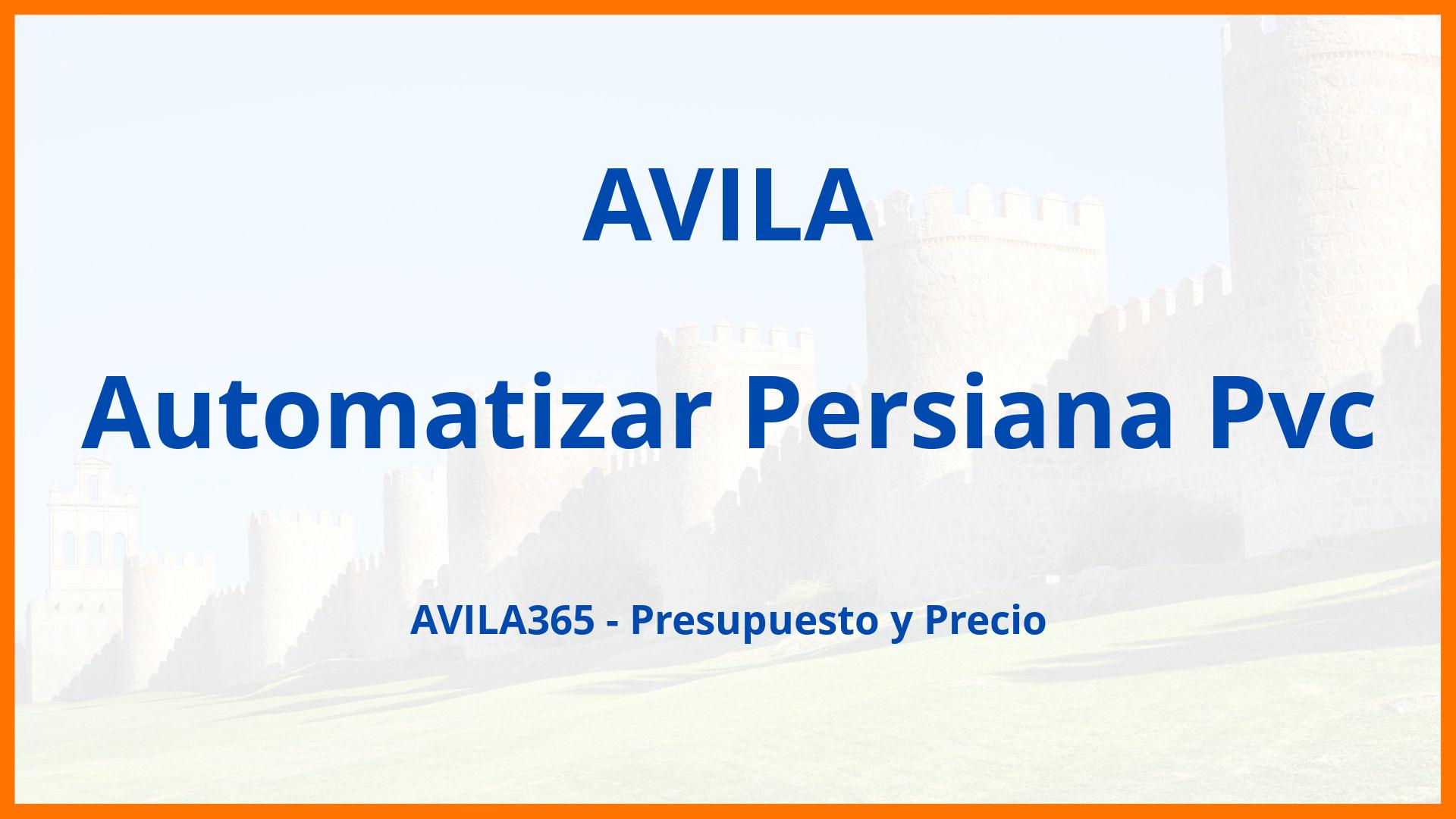 Automatizar Persiana Pvc