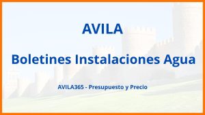 Boletines Instalaciones Agua en Avila