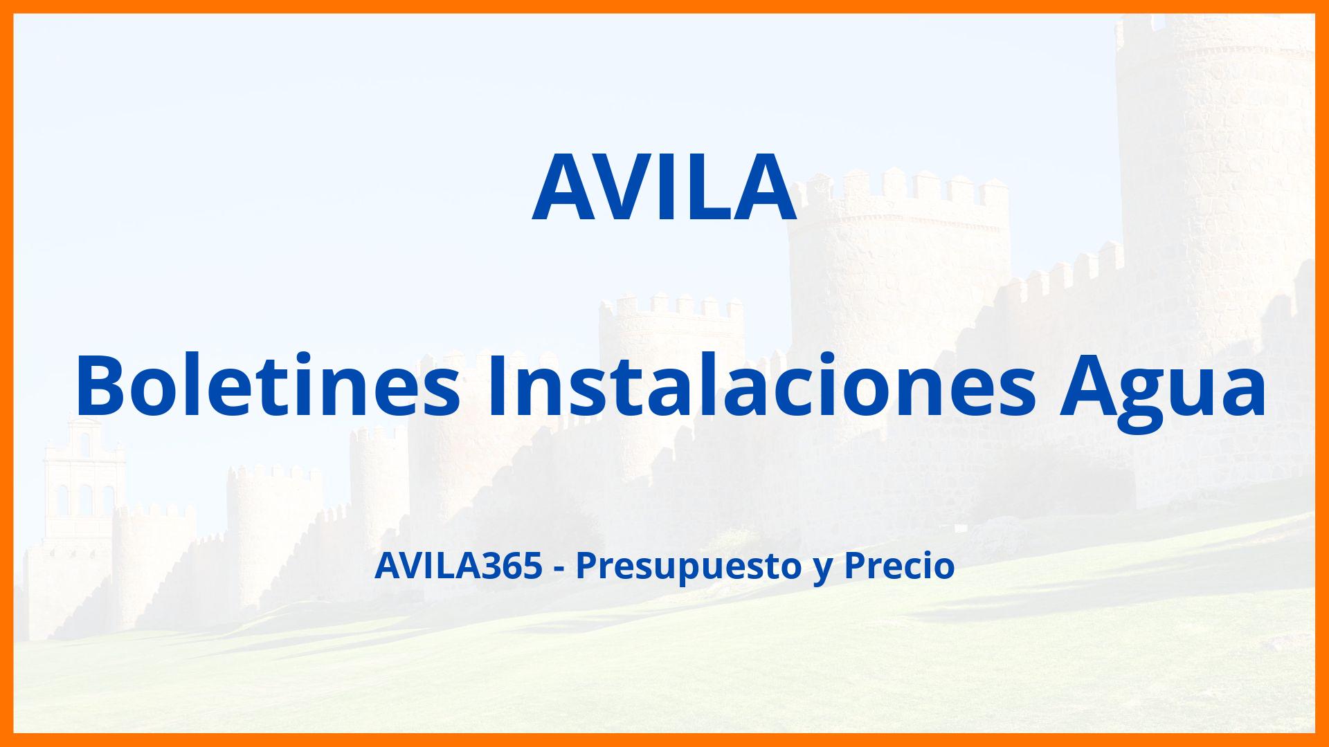 Boletines Instalaciones Agua