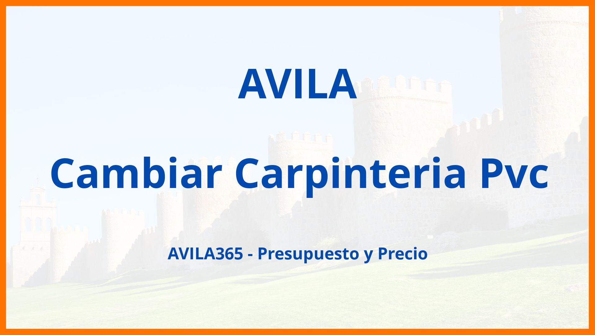 Cambiar Carpinteria Pvc