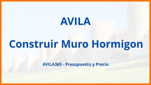 Construir Muro Hormigon en Avila