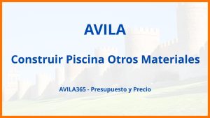 Construir Piscina Otros Materiales en Avila