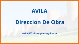 Direccion De Obra en Avila