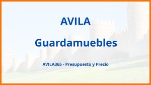 Guardamuebles en Avila