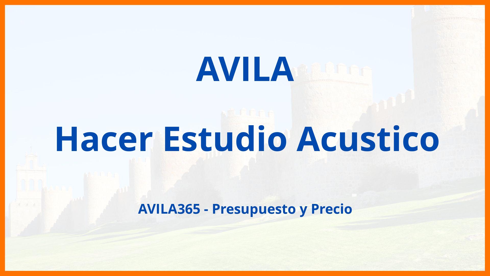 Hacer Estudio Acustico