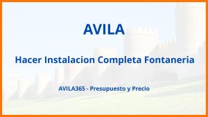 Hacer Instalacion Completa Fontaneria en Avila