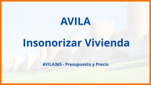 Insonorizar Vivienda en Avila