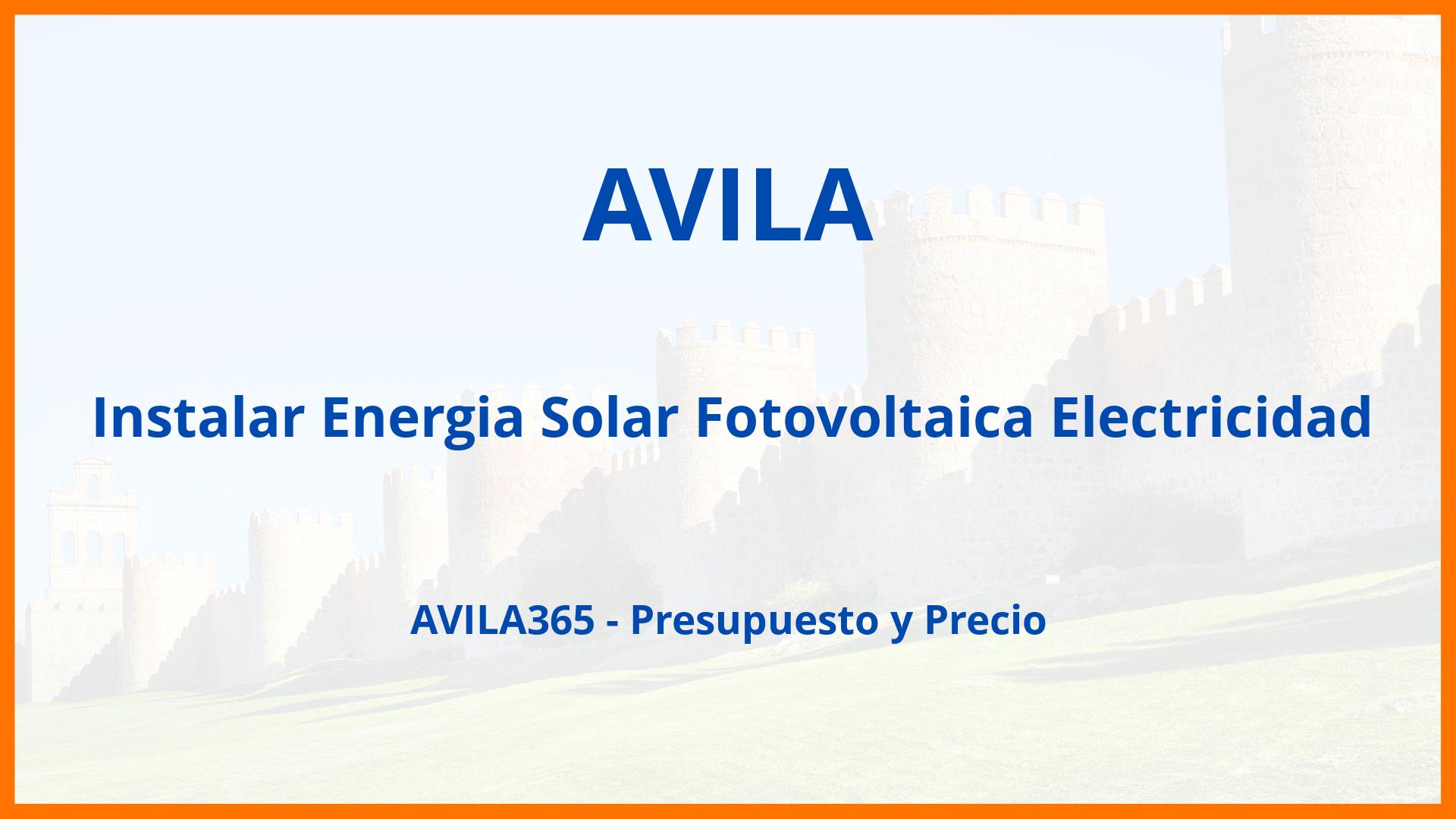 Instalar Energia Solar Fotovoltaica Electricidad