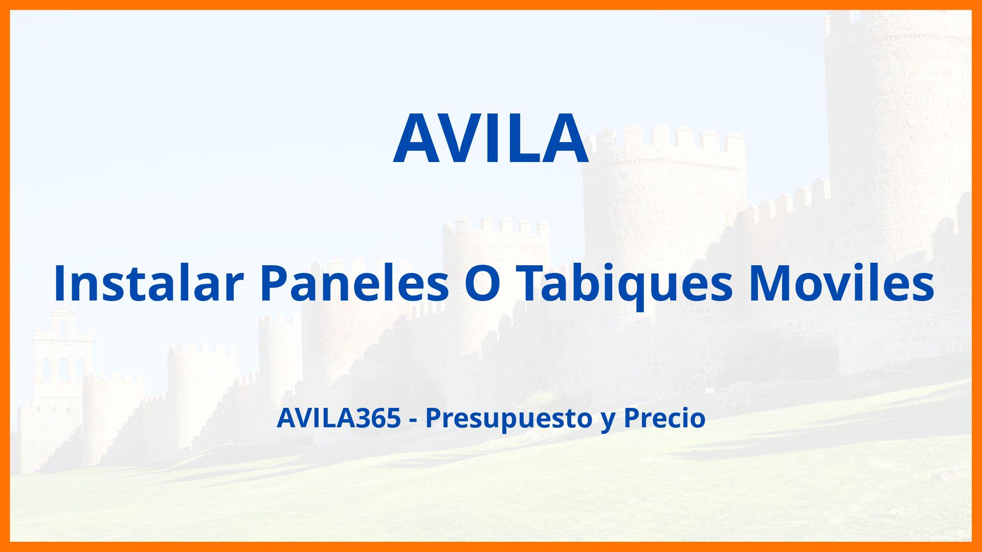 Instalar Paneles O Tabiques Moviles