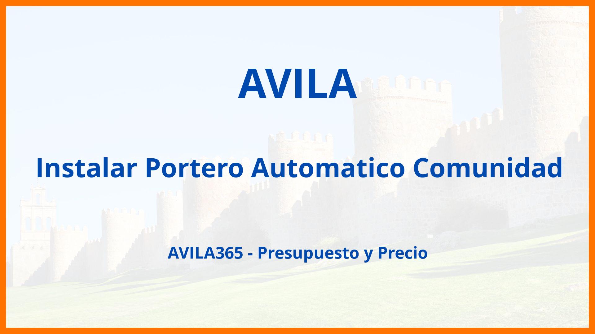 Instalar Portero Automatico Comunidad