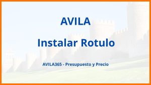 Instalar Rotulo en Avila