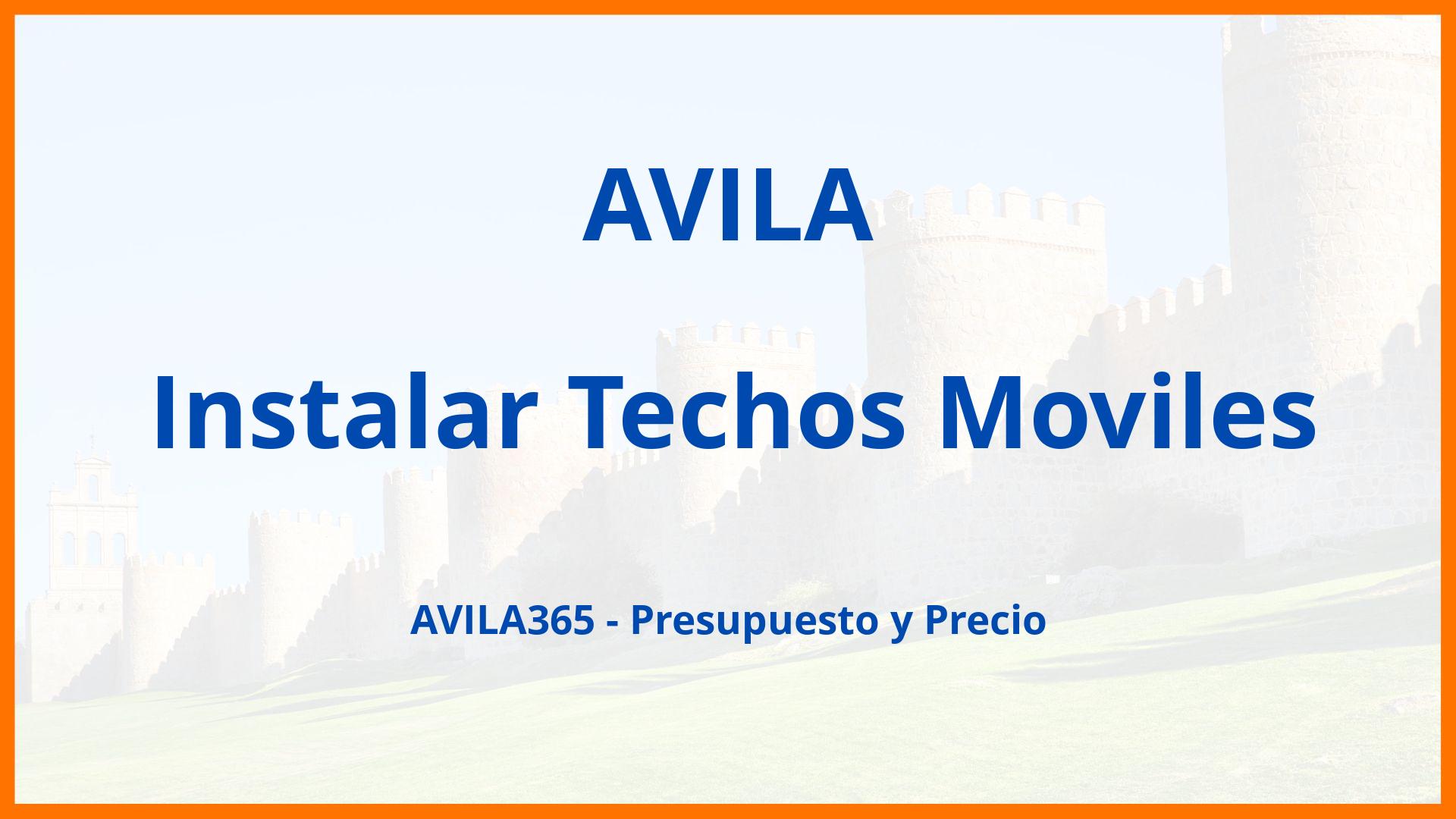 Instalar Techos Moviles