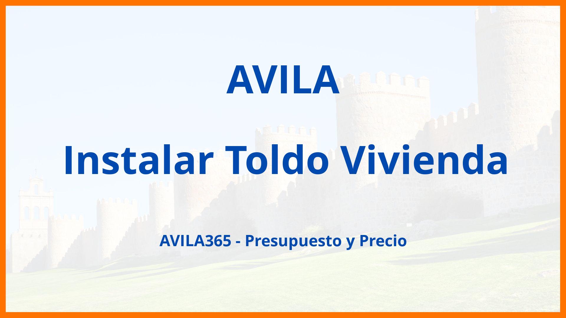 Instalar Toldo Vivienda