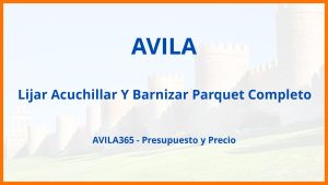 Lijar Acuchillar Y Barnizar Parquet Completo en Avila