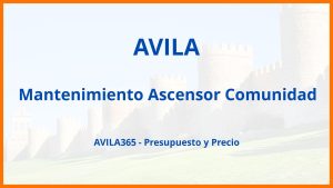 Mantenimiento Ascensor Comunidad en Avila