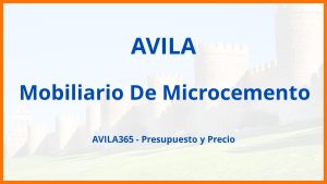 Mobiliario De Microcemento en Avila