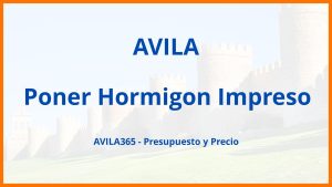 Poner Hormigon Impreso en Avila