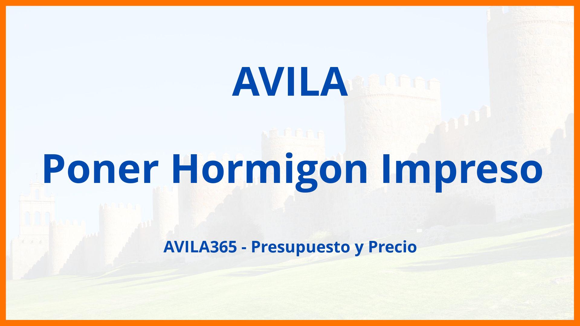 Poner Hormigon Impreso