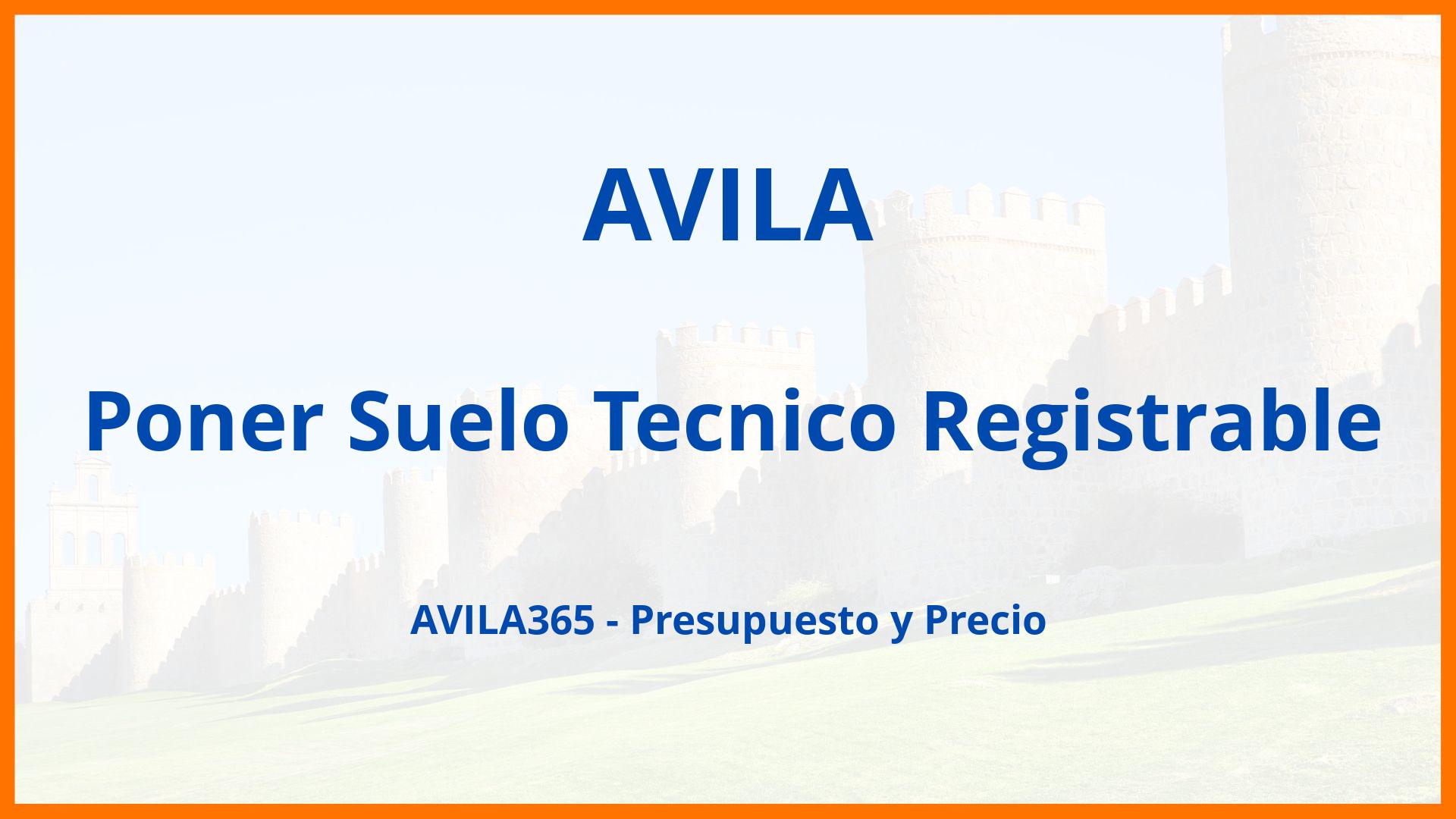 Poner Suelo Tecnico Registrable