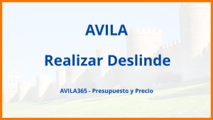 Realizar Deslinde en Avila