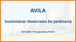 Suministrar Materiales De Jardineria en Avila