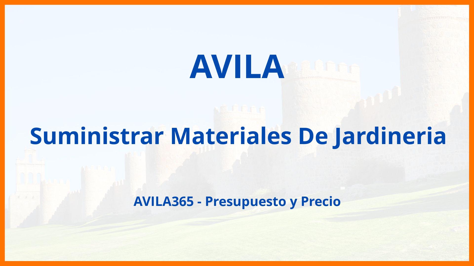 Suministrar Materiales De Jardineria