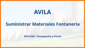 Suministrar Materiales Fontaneria en Avila