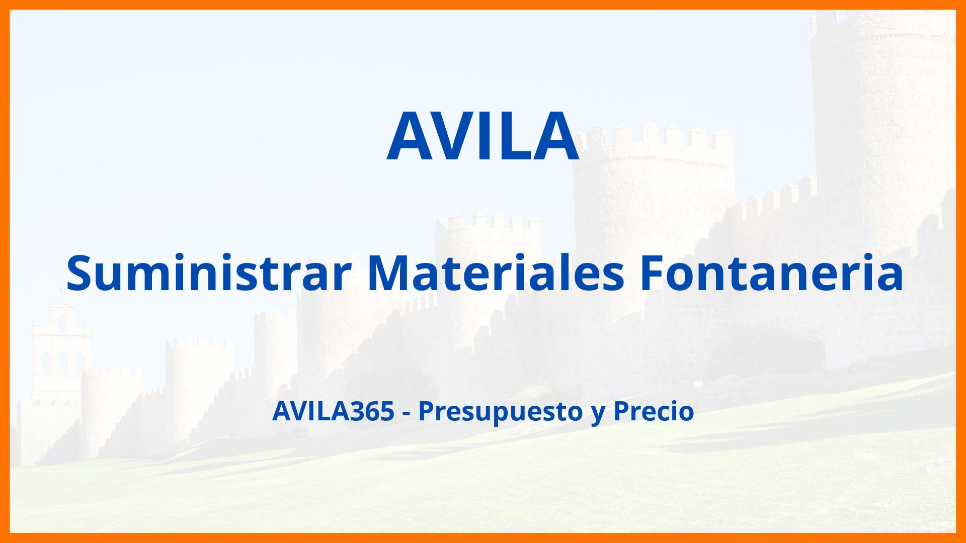 Suministrar Materiales Fontaneria