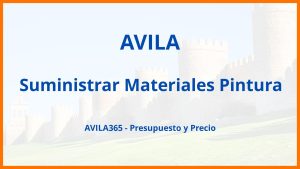 Suministrar Materiales Pintura en Avila