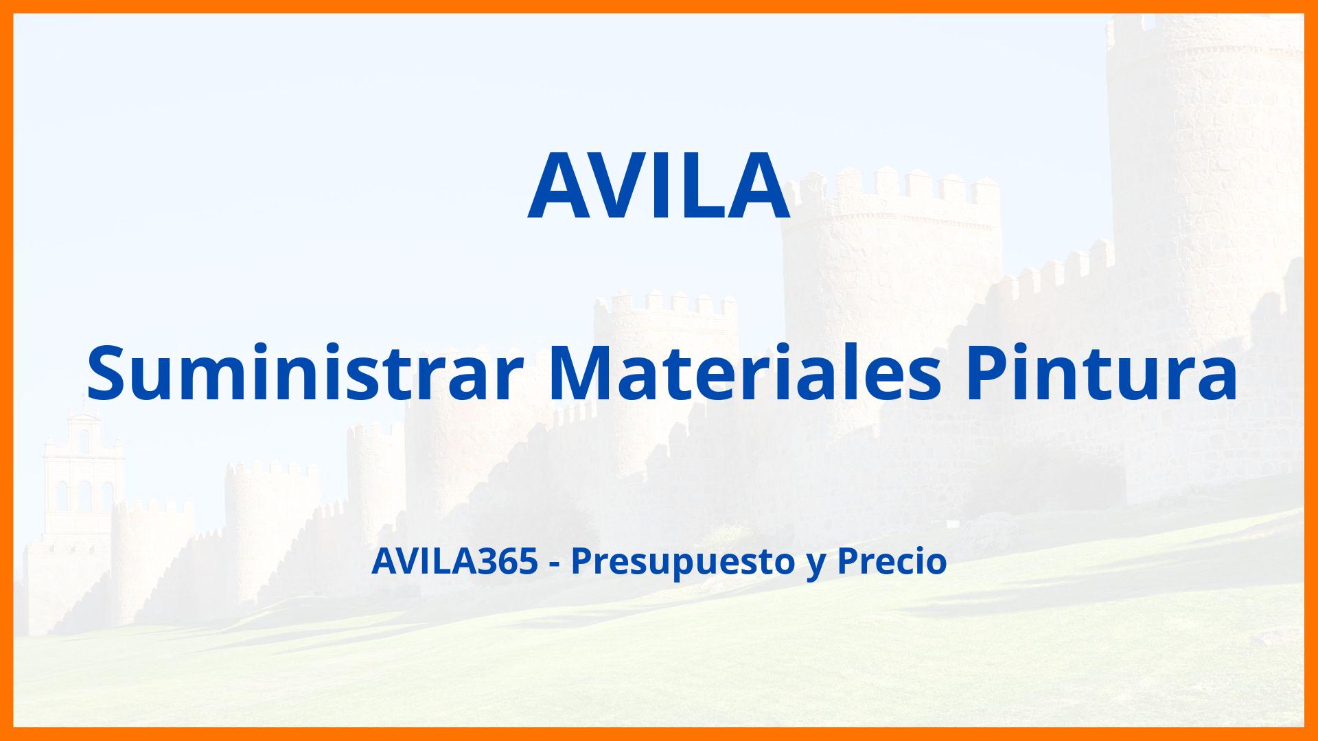 Suministrar Materiales Pintura