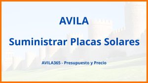 Suministrar Placas Solares en Avila